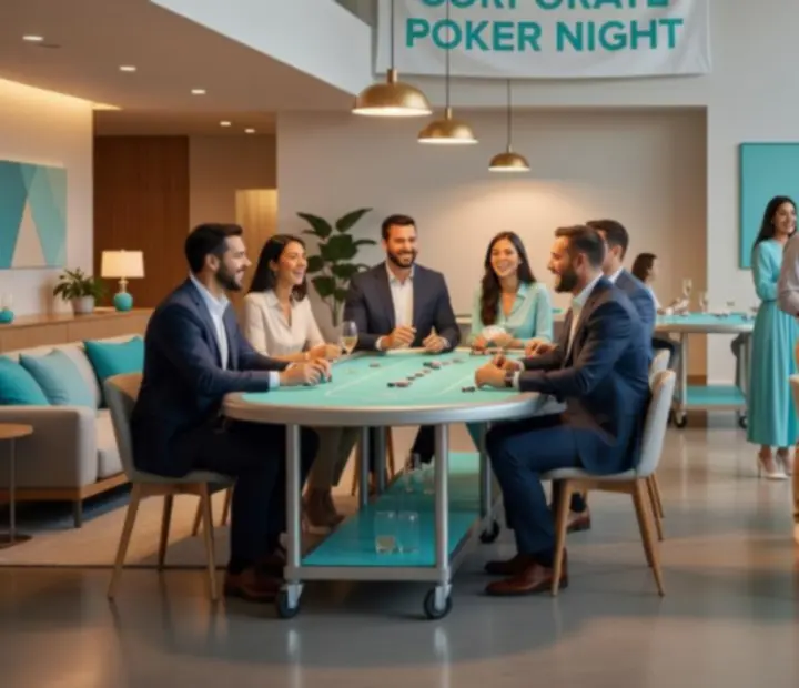 Połączenie pokerowego wieczoru na imprezie firmowej i prywatnej celebracji